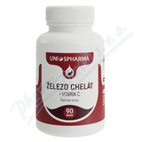 Uniospharma elezo chelt+vitamn C tbl. 90