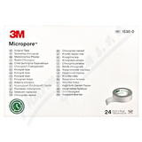 3M Micropore papír. náplast bílá 1. 25cmx9. 1m 24ks
