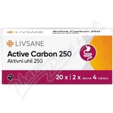 LIVSANE Active Carbon 250 Aktivn uhl tbl. 20