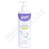 Happy sensitive myc� gel na vlasy a t�lo 400ml