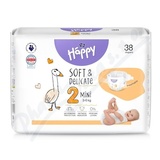 Happy Soft&Delicate 2 dtsk pleny 3-6kg 38ks