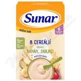 Sunar Mln kae 8 cereli bann-jablko 6m+ 210g