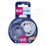 LOVI Dudlk silik.  PRIME 6-18m Baby Blue-Blue 2ks