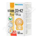 Edenpharma Vitamn D3+K2 tbl. 60