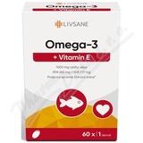 LIVSANE Omega-3 + Vitamin E tob. 60