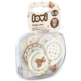 LOVI Dudl�k sv�t�c� silik. dyn. TEDDY LOVE 6-18m 2ks