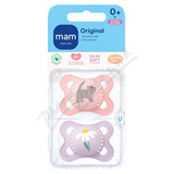 MAM Dudl�k Original box 0+m r��ov�-fialov� 2ks