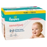 Pampers Sensitive �ist�c� ubrousky 2v1 9x80ks