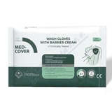 MED-COVER Wash Gloves with Barrier Cream 8ks
